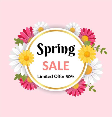 Spring Sale Background With Beautiful Flower And Round Frame 466x490 Spring Sale Background With Beautiful Flower And Round Frame