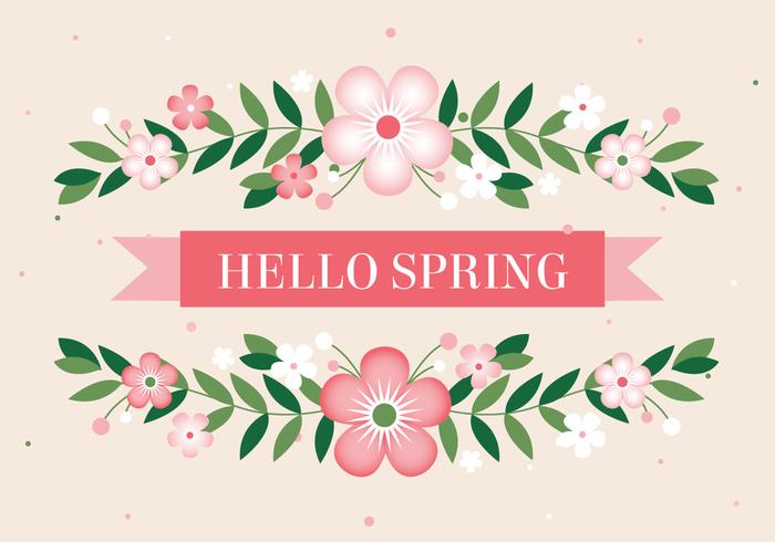 Hello Spring Vector Background 700x490 Hello Spring Vector Background