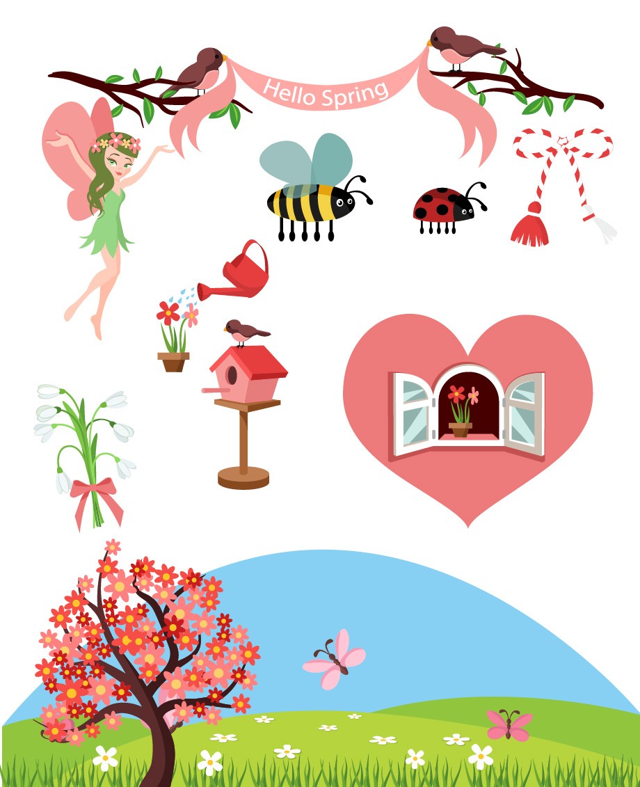 Spring Vector Art Pack 920x1131 Spring Vector Art Pack