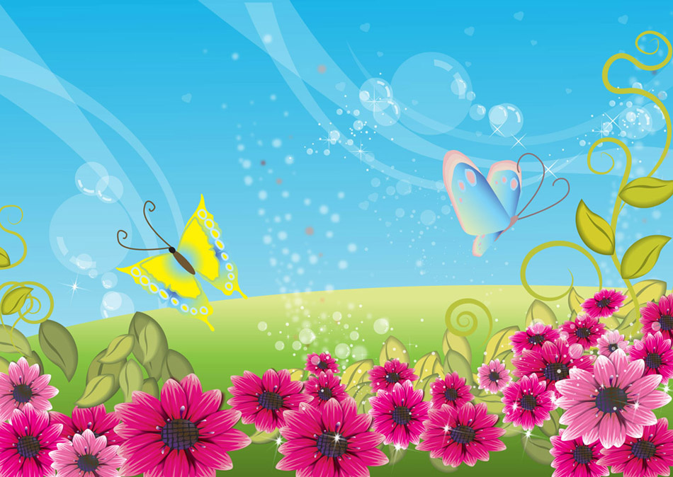 spring illustration vector free download