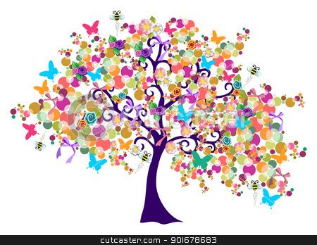 450x348 Spring Tree Clip Art Spring Time Tree Stock Vector Clipart