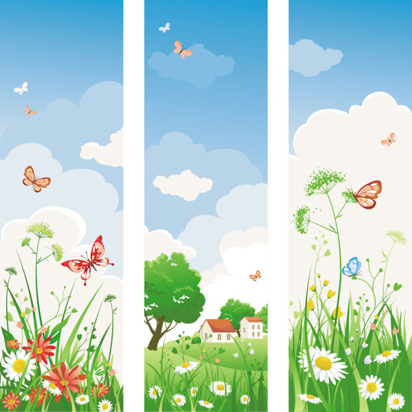 600x600 Spring Of Banner Vector Download Free Vectors Graphic Design
