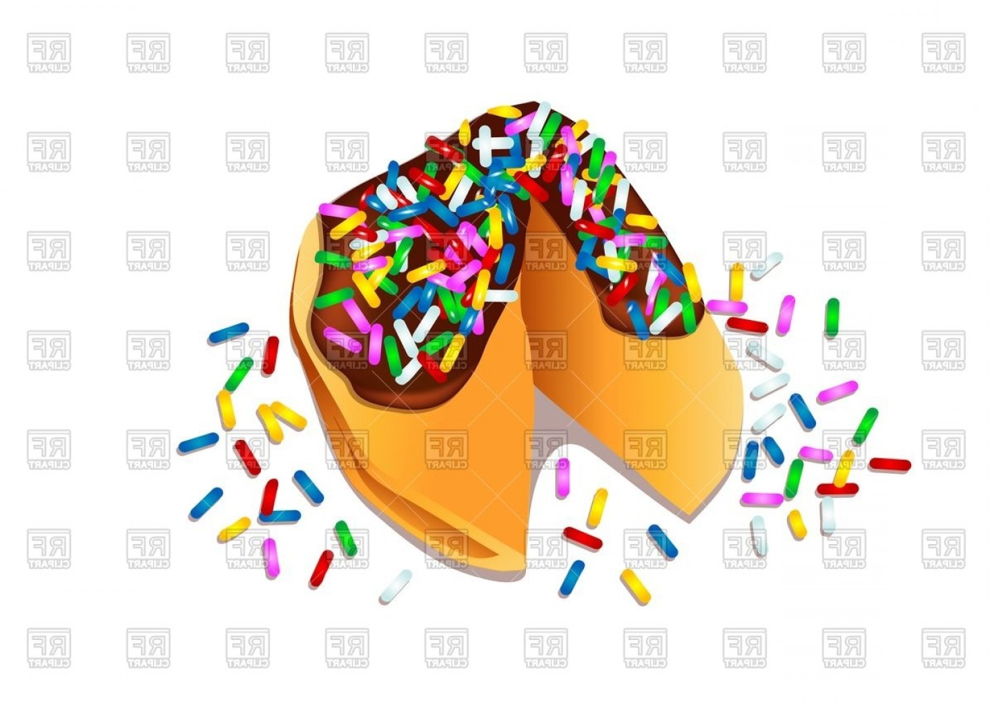 1440x1018 Fortune Cookies With Sprinkles Vector Clipart Cultracing