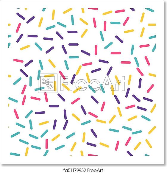 561x581 Free Art Print Of Festival Seamless Pattern With Confetti