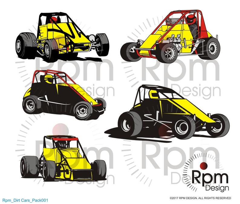 794x675 Racecar Sprint Car Midget Dirt Track Racing Etsy
