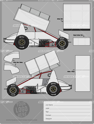 400x525 Sprint Car Template