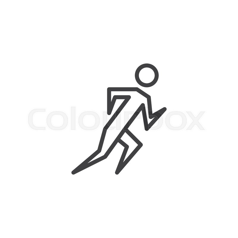 800x800 Track And Field Athlete Icon Linear Stock Vector Colourbox