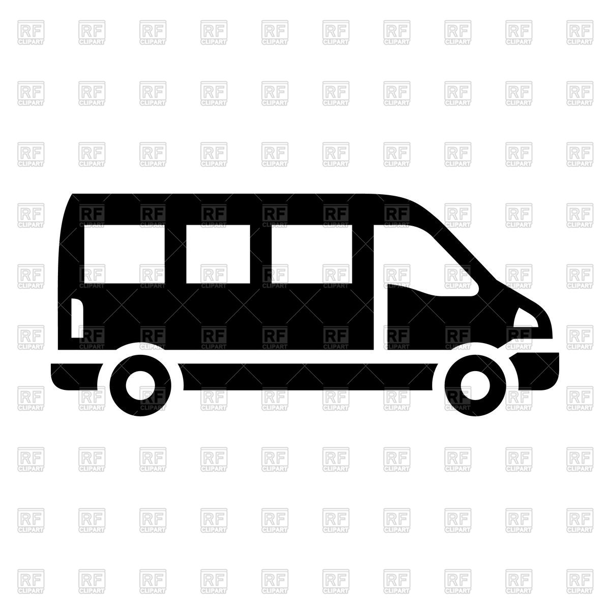 1200x1200 Black Sprinter Van Icon Isolated On White Background Vector Image