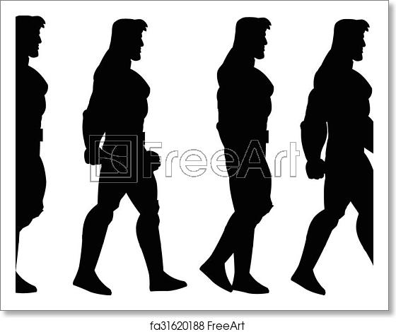 560x470 Free Art Print Of Walking Man Animation Sprite Vector