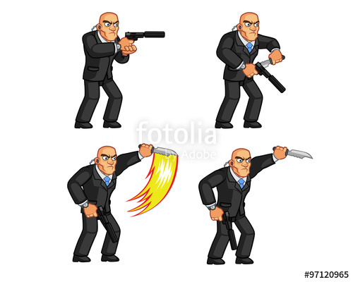 500x400 Body Guard Animation Sprite Stock Image And Royalty Free Vector