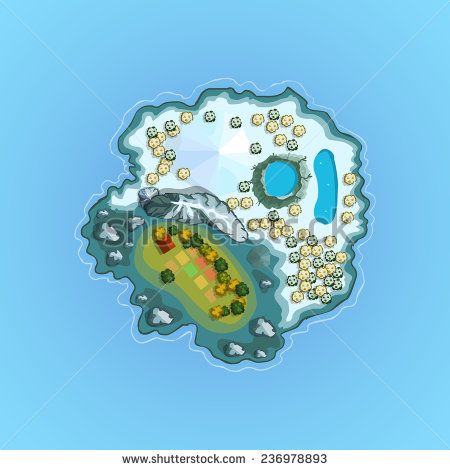 450x470 Top View Island Sprite Vector Game Design For App Sea Theme