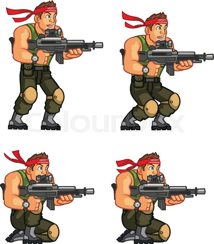 704x800 Vector Illustration Of Commando Stock Vector Colourbox