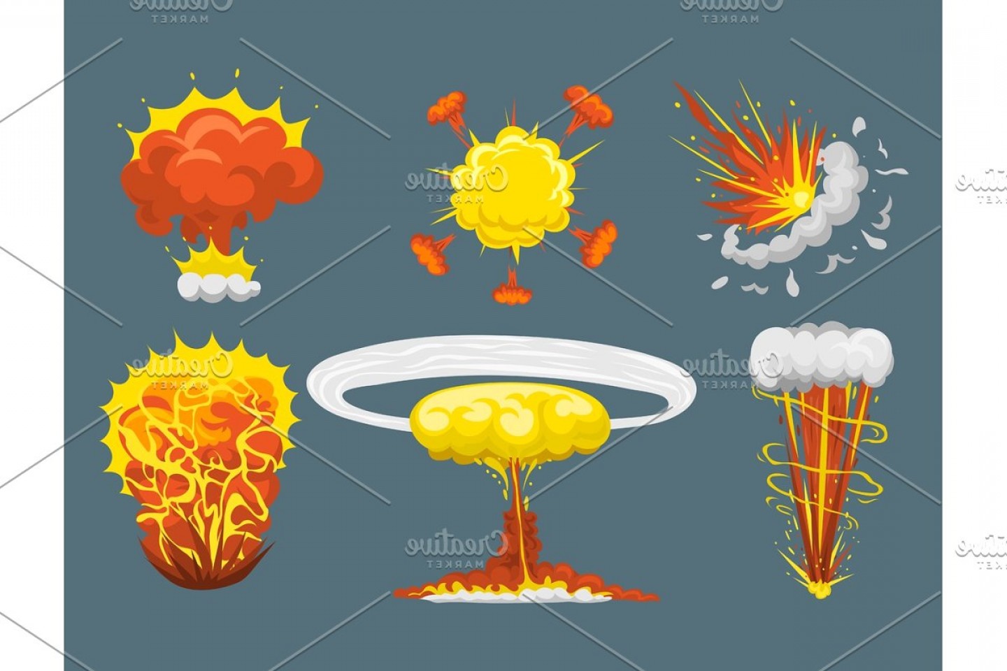 1440x960 Cartoon Explosion Boom Effect Animation Game Sprite Sheet Explode