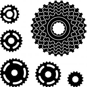300x300 Bicycle Gear Cogwheel Sprocket Symbols Vector Catchsplace