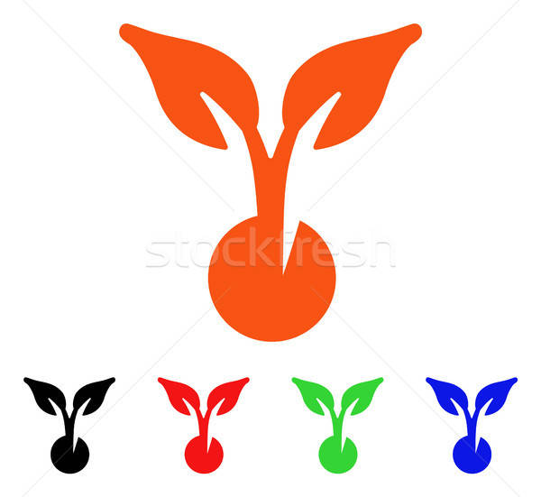 600x551 Seed Sprout Vector Icon Vector Illustration Victor Ivlichev
