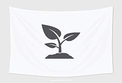425x289 Home Decor Tapestry Wall Hanging Sprout Vector Logo