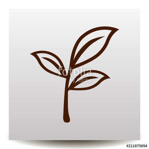 500x500 Sprout Vector Icon Stock Image And Royalty Free Vector