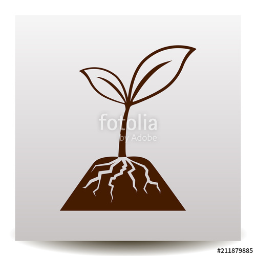500x500 Sprout Vector Icon Stock Image And Royalty Free Vector