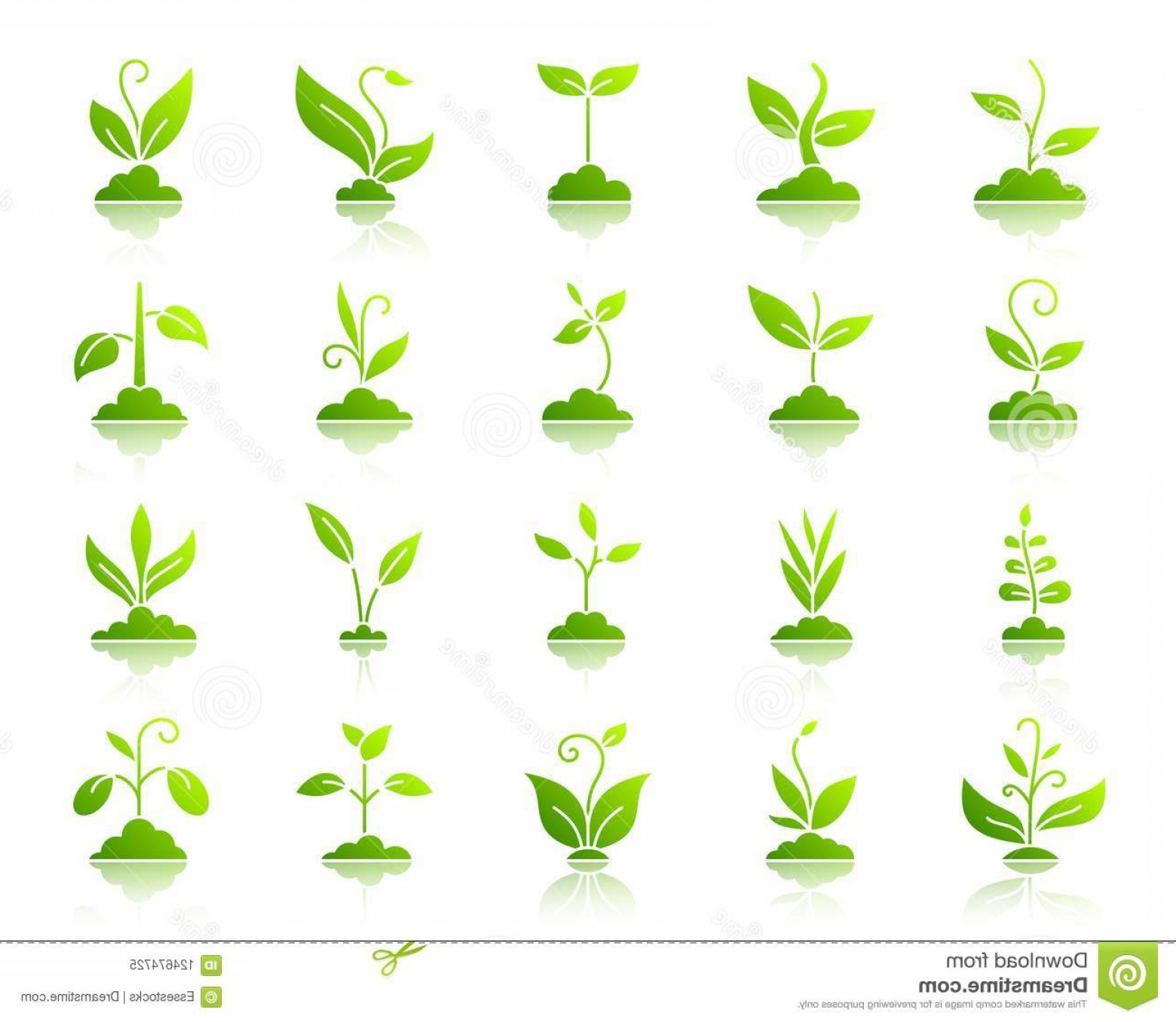 1560x1356 Grass Simple Gradient Icons Vector Set Green Grass Silhouette