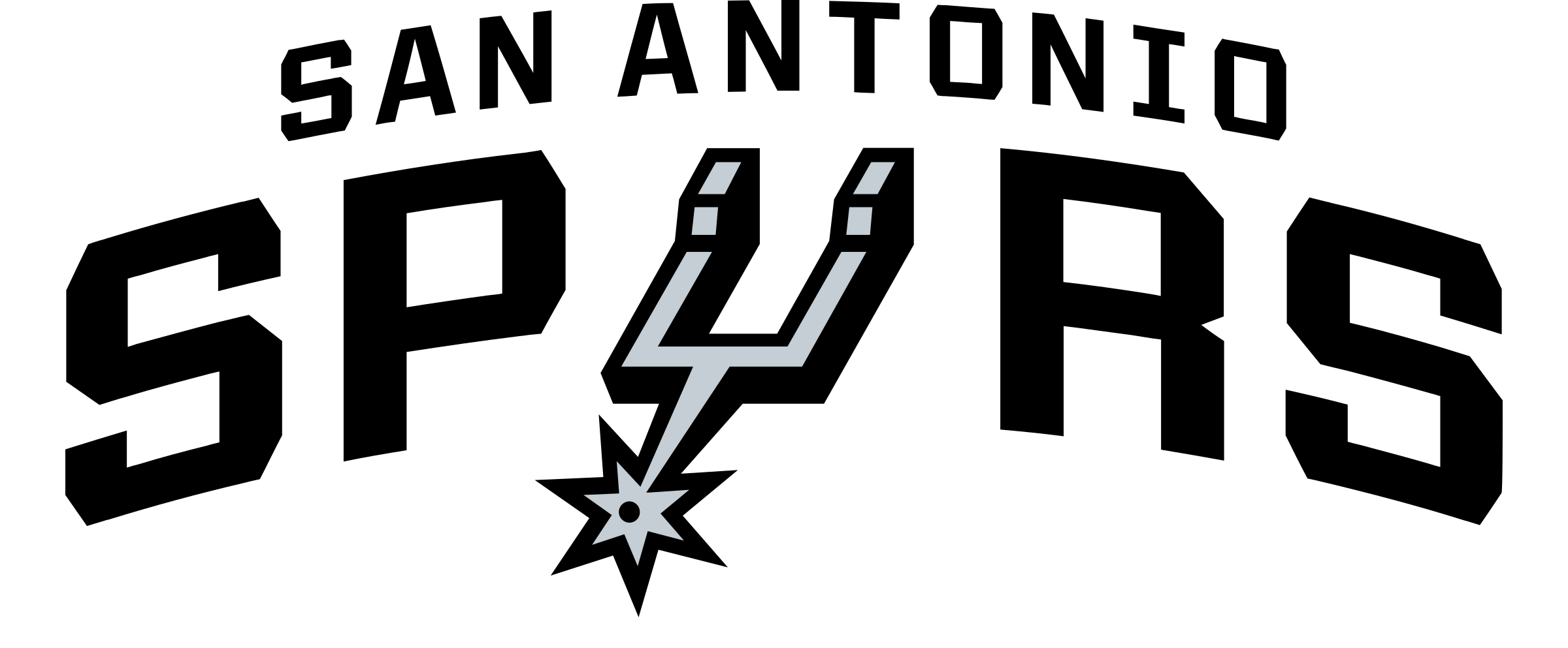 2400x993 San Antonio Spurs Logo Png Transparent Vector