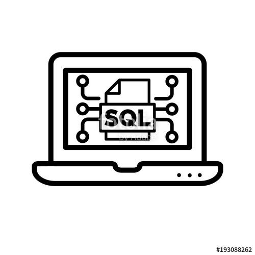 500x500 Sql Vector Icon Stock Image And Royalty Free Vector