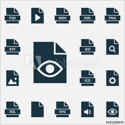 500x500 Icons Set With Paper, System, Sql And Other Configuration