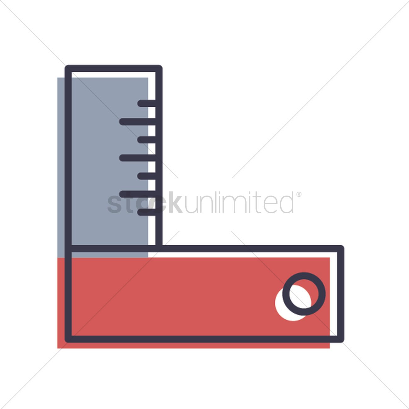 1300x1300 Try Square Ruler Vector Image