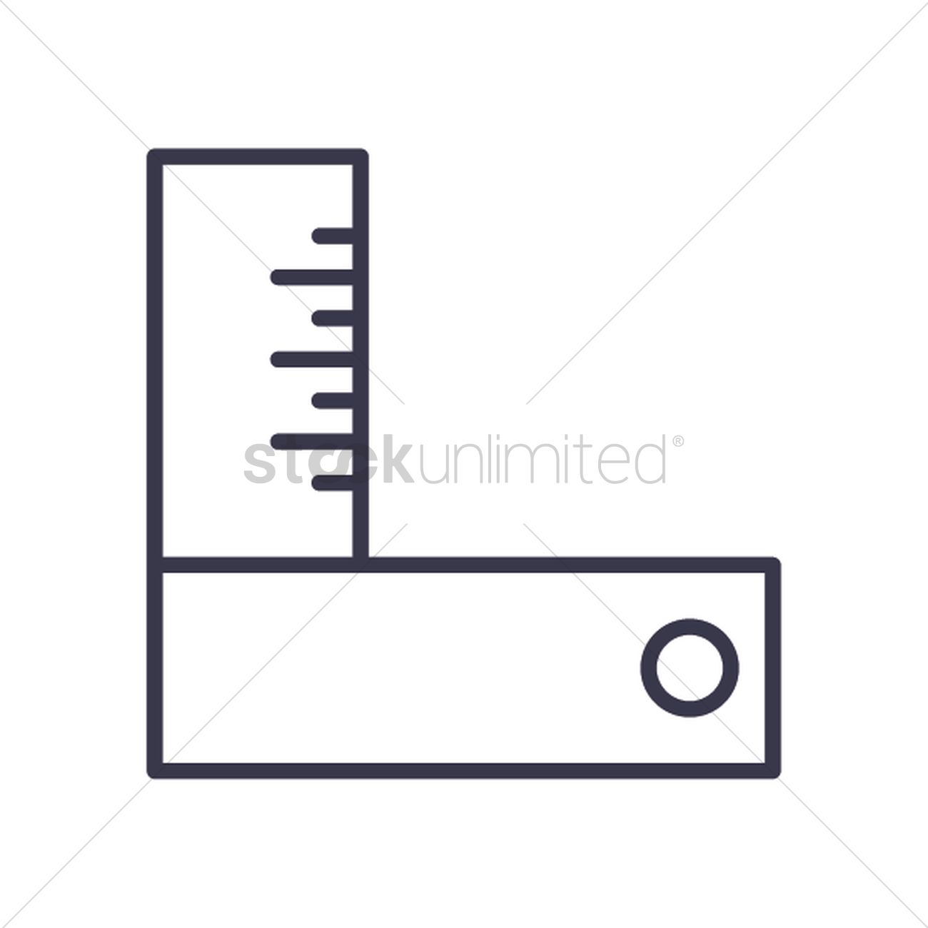 1300x1300 Try Square Ruler Vector Image