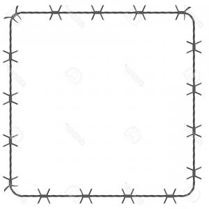 300x300 Photostock Vector Barbed Wire Square Border Vector Illustration