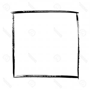 300x300 Set Of Black Sliced Square Grunge Frames Empty Borders Vector