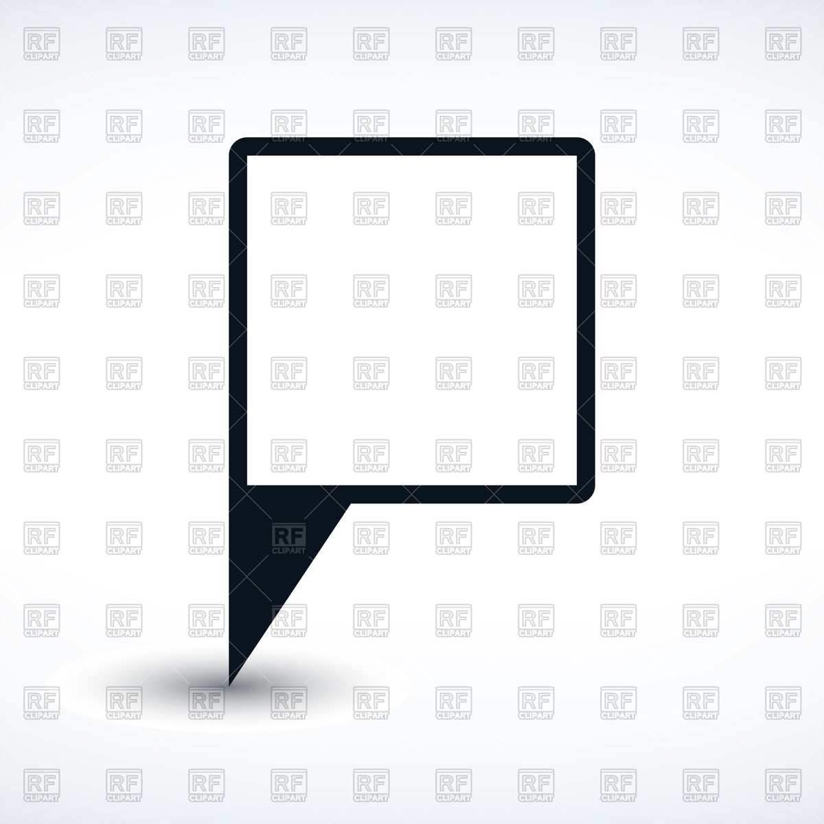 1200x1200 Black Square Map Pin With Thin Border Vector Image Of Signs