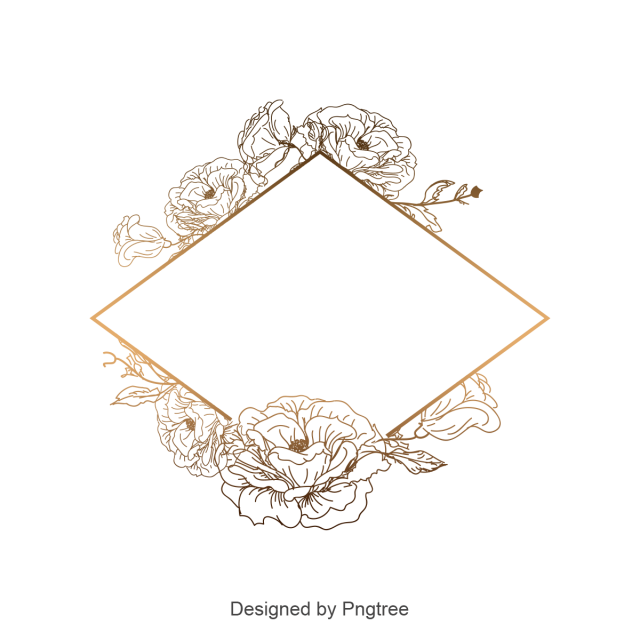 640x640 Flower Border, Flower Frame Vector Set, Frame Png