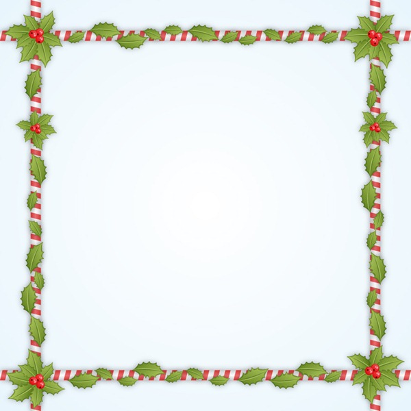 600x600 Mistletoe Decorative Square Frame Vector Graphics My Free