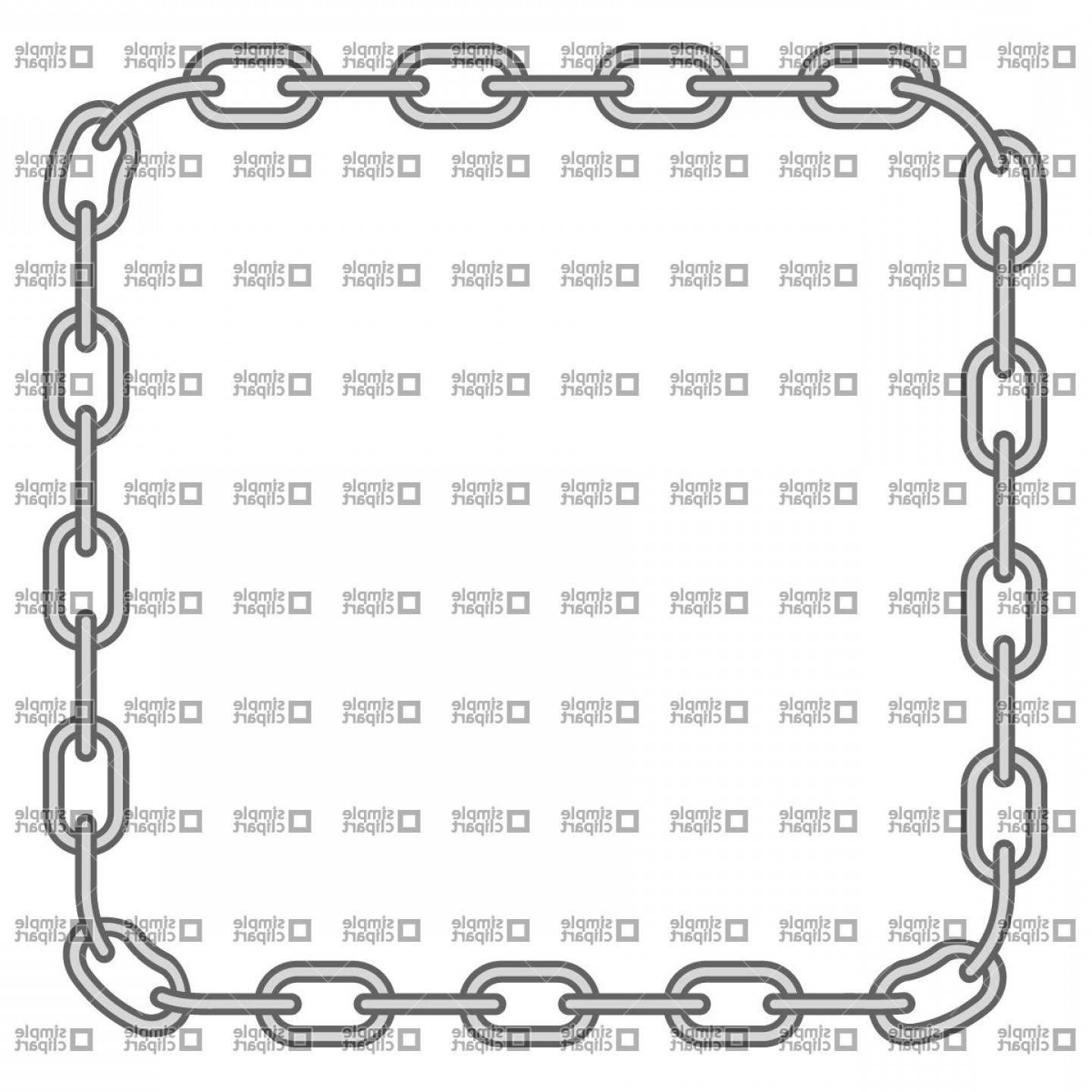 1440x1440 Square Chain Frame Vector Clipart Soidergi
