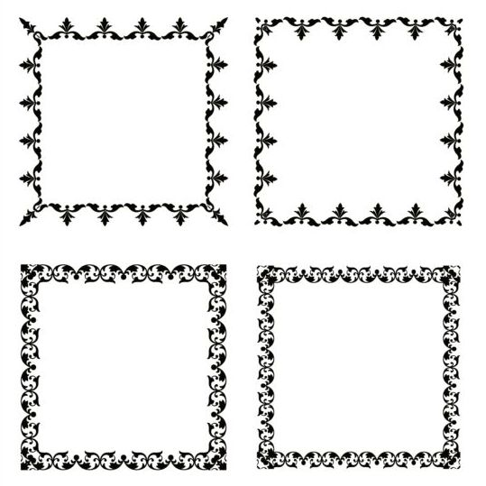 539x539 Square Black Frame Vector Set Free Download