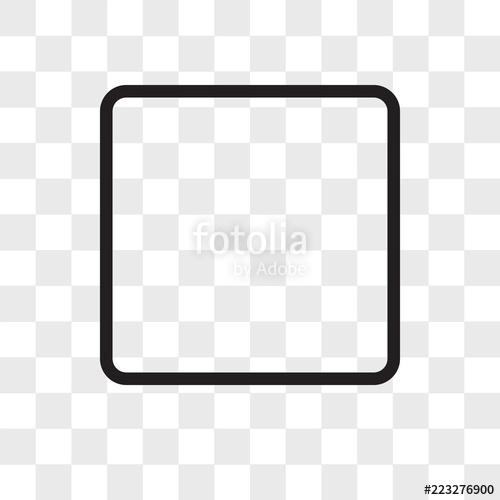 500x500 Square Vector Icon Isolated On Transparent Background, Square Logo