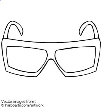 335x355 Download Square Sunglasses Outline