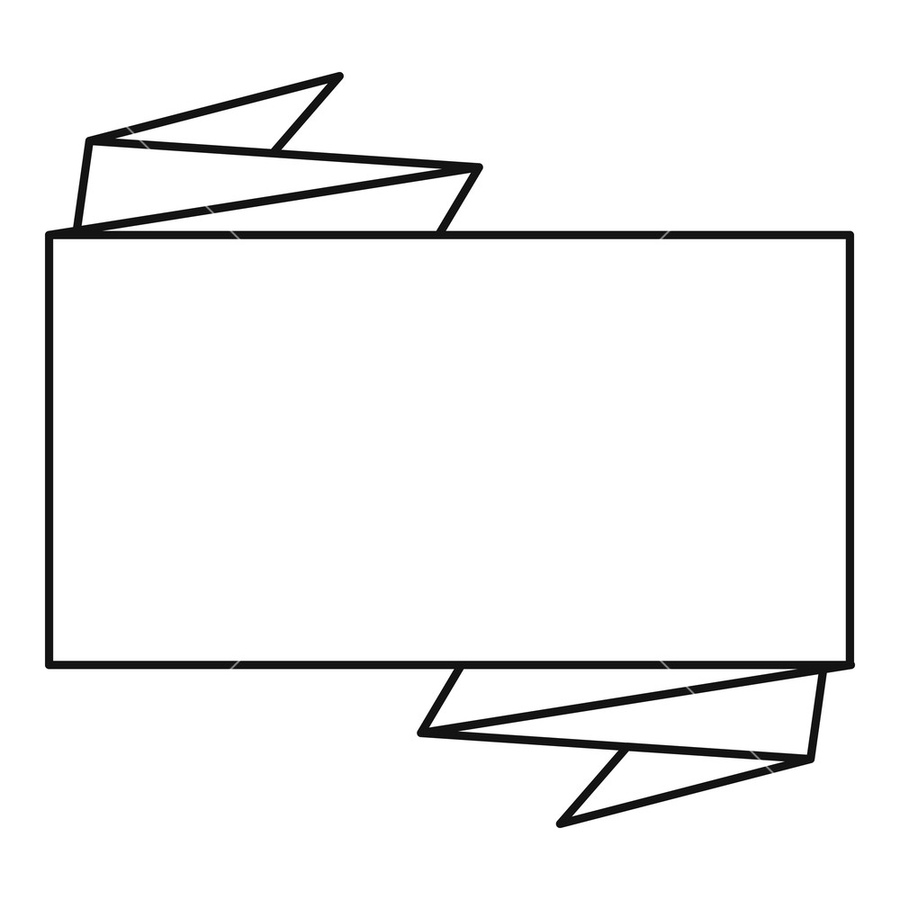 1000x1000 Big Square Banner Icon Outline Illustration Of Big Square Banner