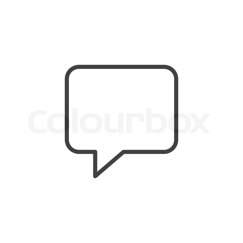 800x800 Square Speech Bubbles Outline Icon Stock Vector Colourbox