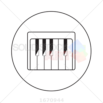 340x340 Stock Illustration Of Black Outline Vector Piano Flat Icon