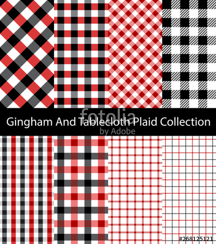 443x500 Collection Of Black And Red Gingham Tablecloth Patterns
