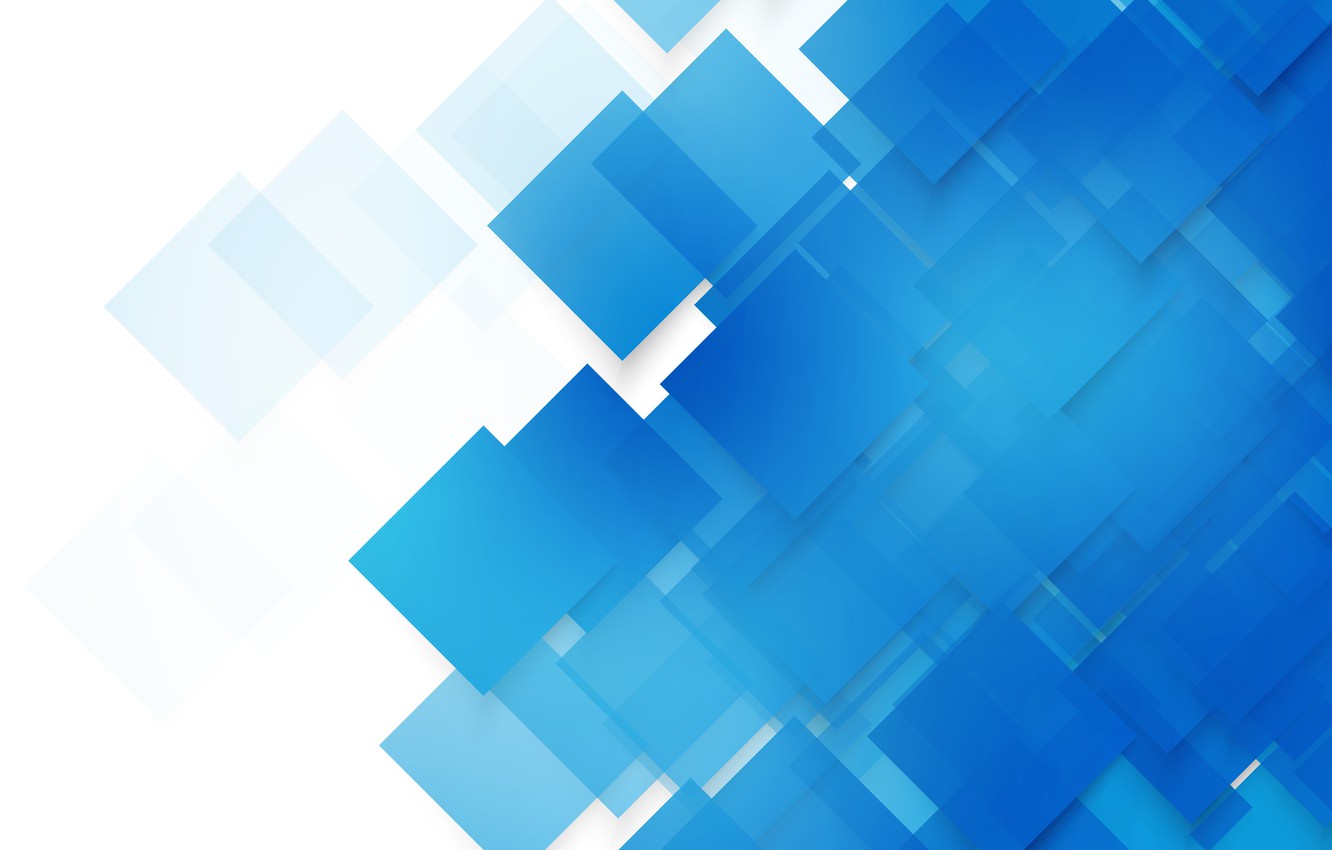 1332x850 Wallpaper Abstract, Blue, Background, Vector, Squares, Geometric