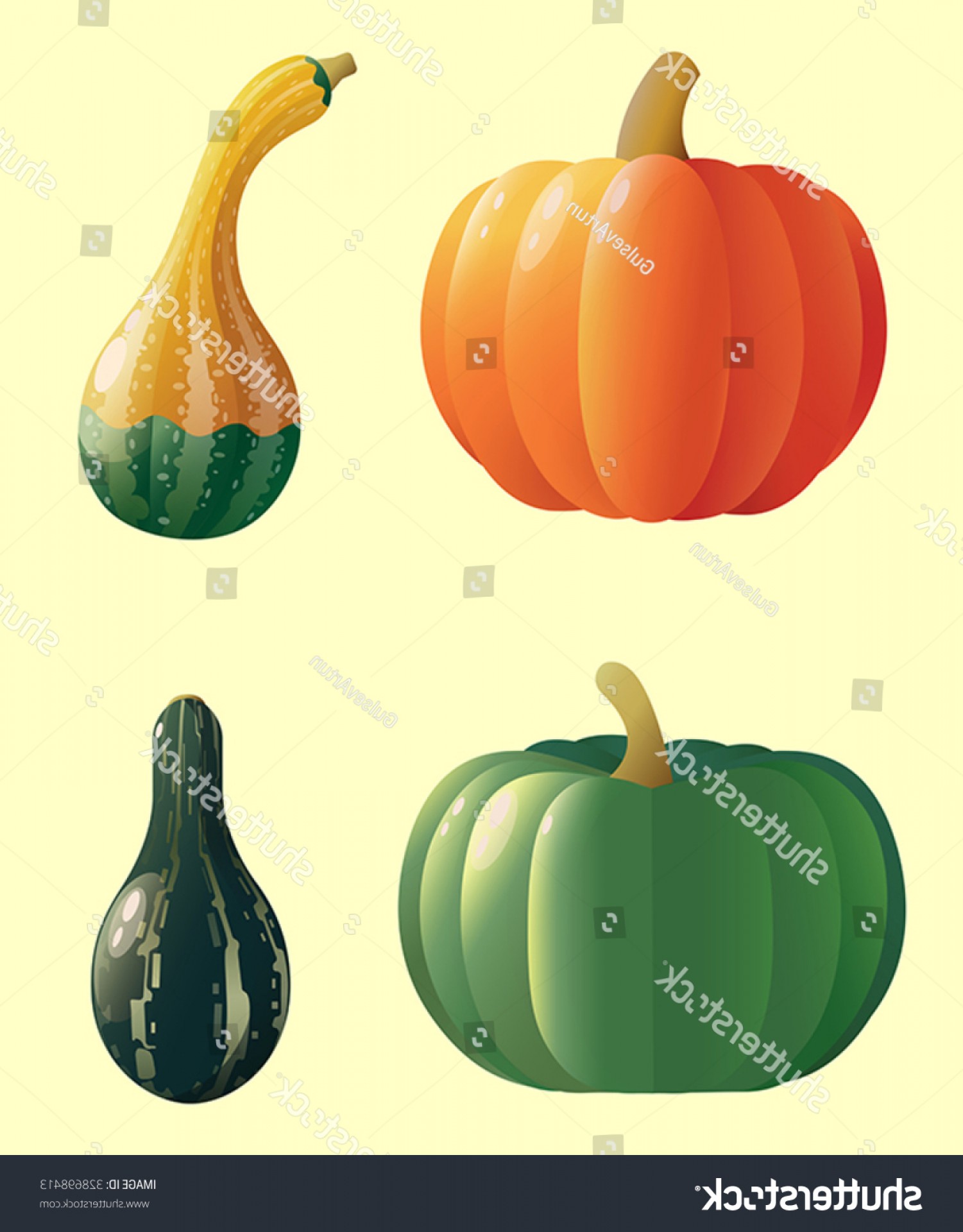 1501x1920 Set Pumpkin Summer Squash Vector Illustration Soidergi