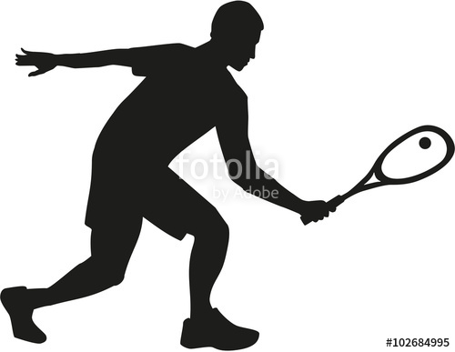 500x387 Squash Player Silhouette Stock Image And Royalty Free Vector