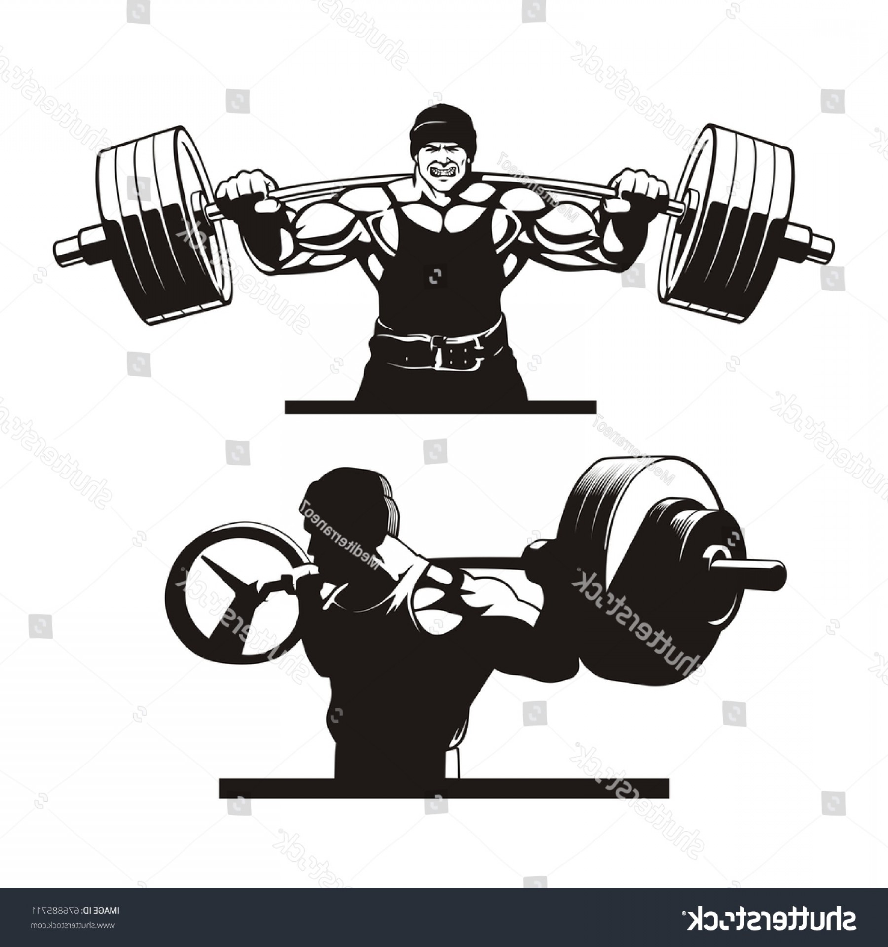 1800x1920 Squat Bodybuilder Squats Vector Illustration Hoodamathrun