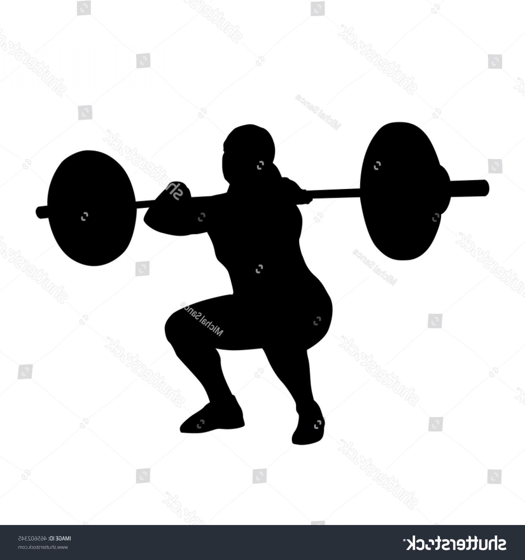 1800x1920 Woman Practicing Barbell Weightlifting Bodybuilding Vector