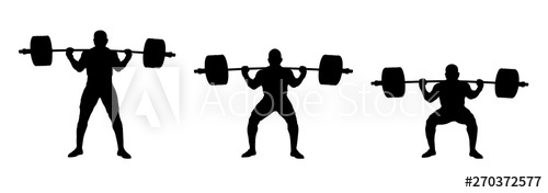 500x176 Set Athlete Powerlifter Exercise Powerlifting Stand, Half Squat