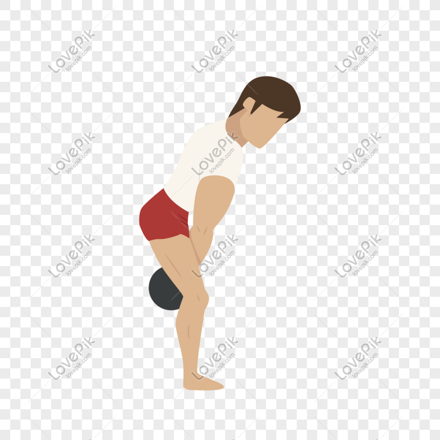 860x860 Cartoon Side Squat Pose Vector Material Png Image Picture Free