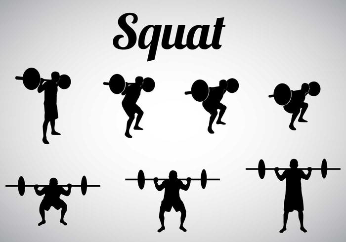 700x490 Free Squat Silhouettes Vector