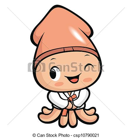 450x470 Squid Vector Clipart
